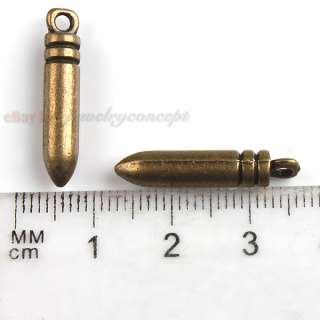 250 Bronze Alloy Bullet Charms Pendants Free P&P 140537  