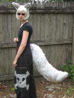 WHITE ARCTIC FOX WOLF EARS & TAIL ADULT COSPLAY COSTUME  