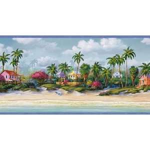  Island Living Tropical Beach CW32211B Wallpaper Border 