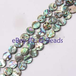 8MM 12MM 14MM NATURAL ABALONE SHELL BEAD STRAND 15  