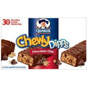  Quaker Chewy Dipps Chocolate Chip Granola Bars 30 Ct 