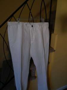 INCOTEX White ChinoLino Trousers Pants NWT Size 38 $350  