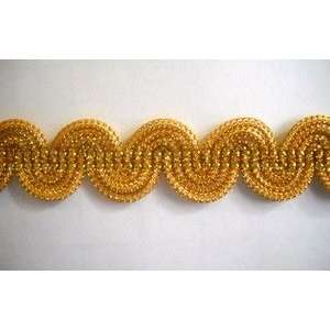  Metallic Gold Scalloped Gimp Braid Trim 5/8 Inch By The 