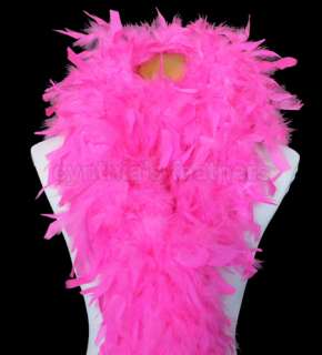 100g Chandelle Feather Boa boas Hot Pink, very fluffy  