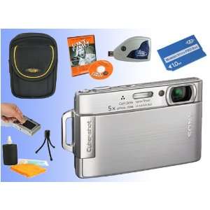  Sony DSC T200 (Silver) Digital Camera Kit 1GB Pro DUO 