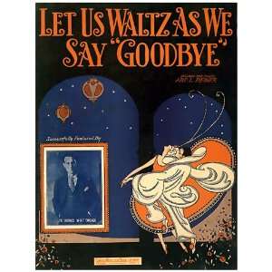   Greetings Card Sheet Music Let Us Waltz as we Say Goodbye Home