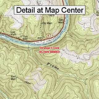 USGS Topographic Quadrangle Map   Strange Creek, West Virginia (Folded 
