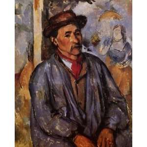  Oil Painting Peasant in a Blue Smock Paul Cezanne Hand 