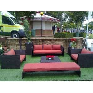  Modern Tosh Furniture Brown Sofa Set Patio, Lawn & Garden