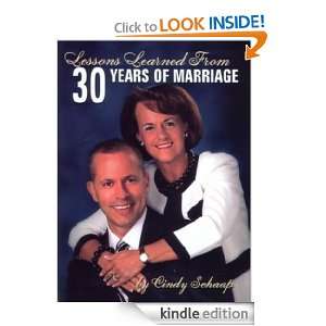   From 30 Years of Marriage Cindy Schaap  Kindle Store