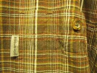 Woolrich l/s Flannel shirt Mens 4XLT brown plaid NWT  