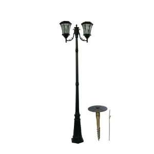 Gamasonic Victorian Solar Lamp Post   Double and Toci Flat Base Ground 