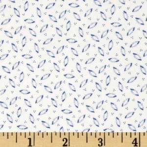 44 Wide Family Gatherings Ditzy Abstract White/Blue Fabric By The 