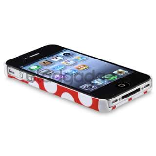 new generic snap on case compatible with apple iphone 4 4s red with 