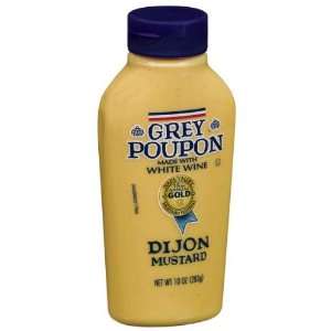 Grey Poupon Mustard Sqz Bottle 10 oz (Pack Of 12)  Grocery 
