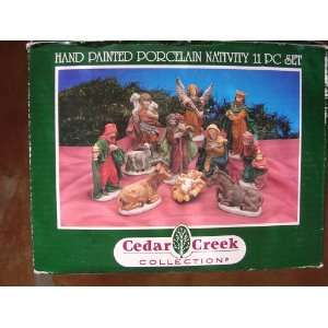 Christmas Nativity 11 Piece Hand Painted Porcelain Set 