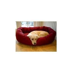  Bagel Dog Bed Fabric Burgundy, Size X Large (36 x 52 