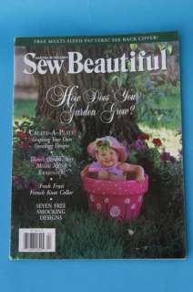 Sew Beautiful Magazine Spring 1996 Smocking Embroidery  