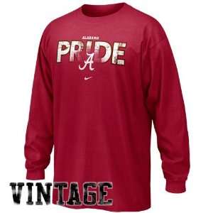 Nike Alabama Crimson Tide Crimson Pride Long Sleeve Vintage T shirt