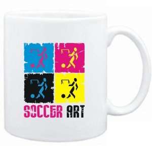  Mug White  Soccer Art  Sports