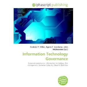  Information Technology Governance (9786132699510) Books