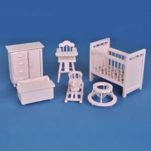  Dollhouse Miniature 6 Pc. Pink Nursery Set Toys & Games