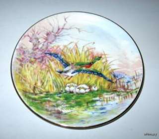LEC Leclair Limoges Small Bird Plates Set of 4  
