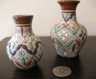 Mexico Museum Quality Hand Crafted Small Vases   Servin  