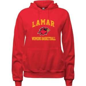 Lamar Cardinals Red Womens Womens Basketball Arch Hooded Sweatshirt 