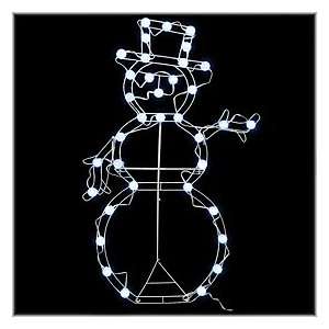  Lighted LED Snowman Wire Shape