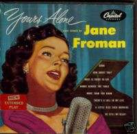 JANE FROMAN YOURS ALONE 2 RECORDS 45 IN A BOX AMAZING  
