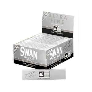 Swan King Size Slim Ultra Fine Silver Rizla Rolling Papers   Box Of 50 
