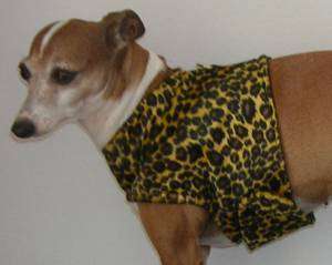 YELLOW LEOPARD FAUX FUR HARNESS VEST CHINESE CRESTED  