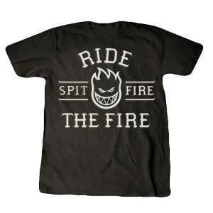  Spitfire T Shirt Fire Ride   Black