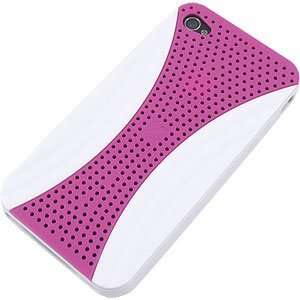  XMatrix Cover for Apple iPhone 4 (AT&T), Hot Pink/White 