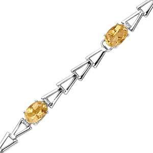  14K White Gold 5 ct. Citrine Bracelet Katarina Jewelry