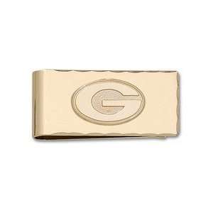   Bulldogs 5/8 Gold Plated G on Gold Plated Money Clip Sports