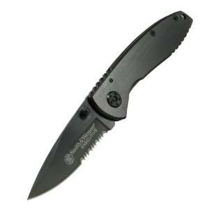 Smith & Wesson CK110BS Executive Knife with Coated Partially Serrated 