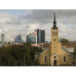 St. Johns Church and New City, Tallinn, Estonia, Baltic States, Europe 