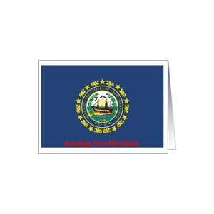  New Hampshire   City of Merrimack   Flag   Souvenir Card 