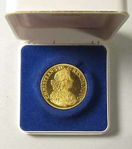 Norway Larvik 1671 1971 300 Year Anniversary Gold Medal Christian V 