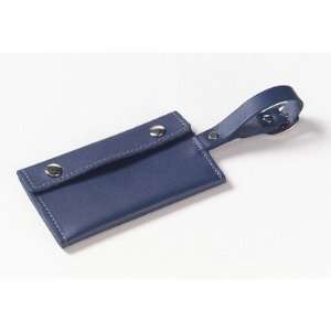  Clava Leather CL 2304NAVY Wrap Around Luggage Tag in Navy 