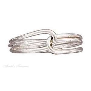  Sterling Silver Slip Knot Thumb Ring Size 9 Jewelry