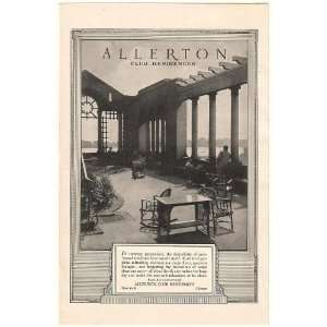  1925 Allerton Club Residences for Clean Cut Men Print Ad 