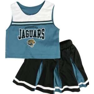   Jaguars Girls 4 6X 2 Pc Cheerleader Jumper