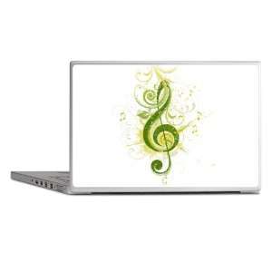  Laptop Notebook 17 Skin Cover Green Treble Clef 