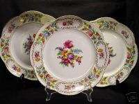   China Dresden Flowers 3 Dinner Plates FREE SIPPING WITHIN USA  