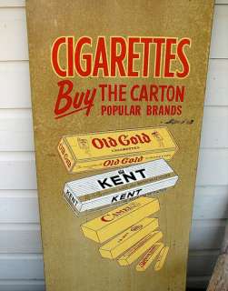 Vintage Metal Large Cigarette Sign General Store Adv  