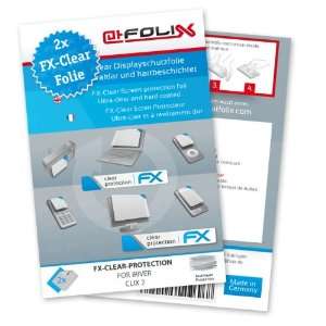  2 x atFoliX FX Clear Invisible screen protector for IRiver Clix 