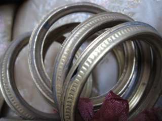 BUNDLE SHABBY CHIC ANTIQUE FRENCH TOLE METAL OLD GOLD CURTAIN RINGS 